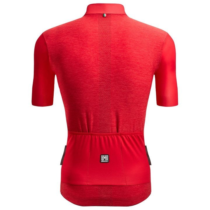 Maillot corto SANTINI Colore Puro rojo: estilo y comodidad para ciclistas