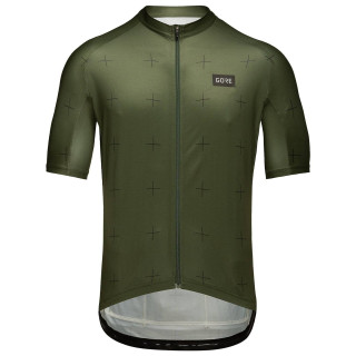 Maillot corto GORE WEAR Daily en negro y oliva, ideal para ciclistas