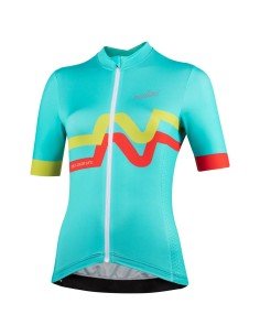 Maillot corto turquesa mujer NALINI Denver, comodidad y estilo para ciclistas