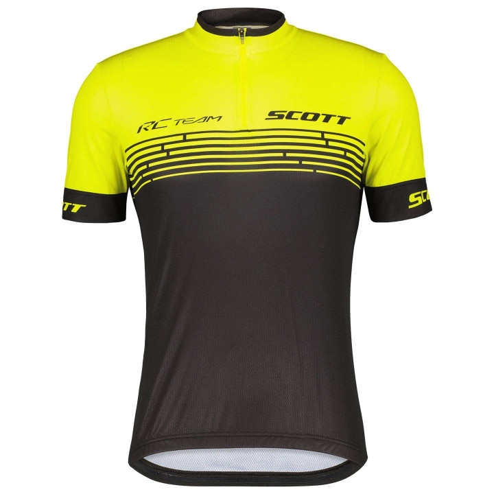 Maillot SCOTT RC Team 20 amarillo y negro: estilo y comodidad para tus rutas en bici