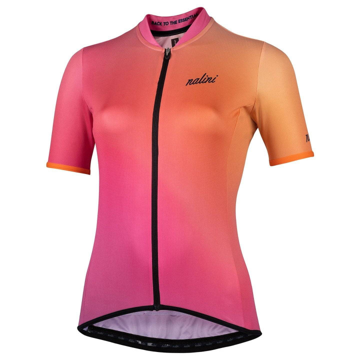 Maillot de ciclismo corto mujer NALINI Turin 2006 en naranja y fucsia, comodidad y estilo en cada ruta