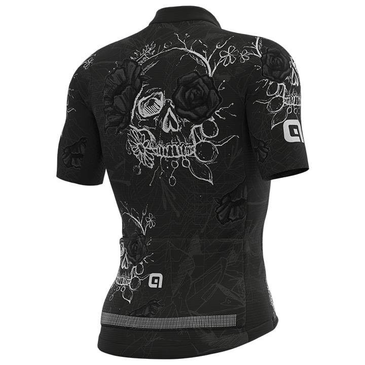 Maillot corto ALÉ Skull negro: estilo y frescura para tus rutas en bici