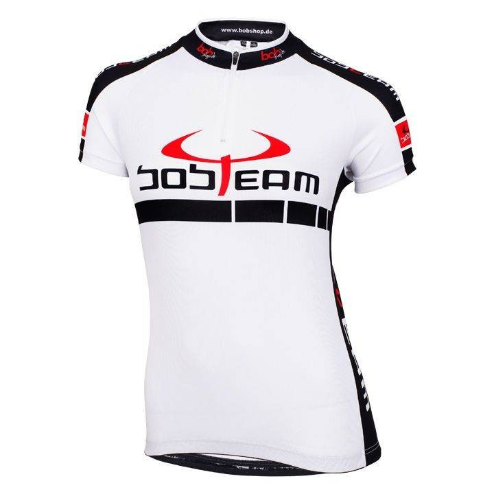 Maillot de ciclismo para mujer en negro y blanco de BOBTEAM, comodidad y estilo en cada pedalada