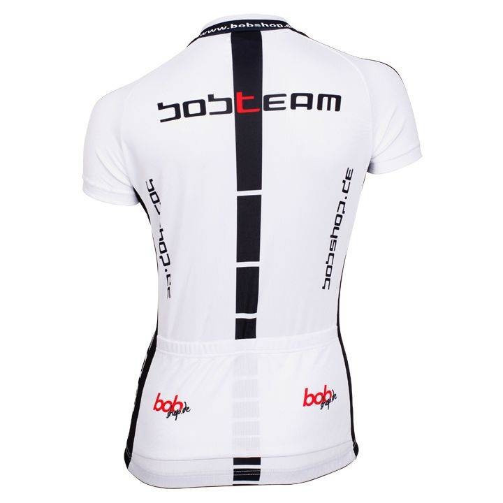 Maillot de ciclismo para mujer en negro y blanco de BOBTEAM, comodidad y estilo en cada pedalada