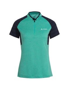 Maillot de ciclismo corto para mujer VAUDE Tamaro III en verde, comodidad y estilo en cada pedalada 2