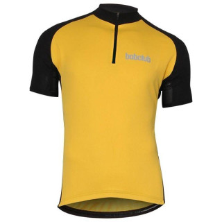 Maillot corto amarillo y negro BOBCLUB para ciclistas cómodos y con estilo