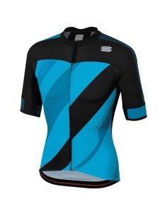 Maillot Bodyfit Pro X azul y negro de Sportful para ciclistas que buscan comodidad y estilo 2