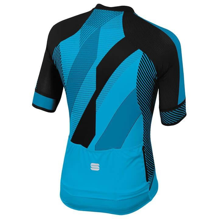 Maillot Bodyfit Pro X azul y negro de Sportful para ciclistas que buscan comodidad y estilo