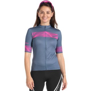 Maillot corto mujer Fenice fucsia y azul de Castelli, comodidad y estilo en cada pedalada