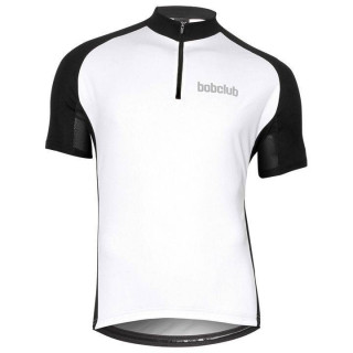 Maillot de ciclismo BOBCLUB en negro y blanco, comodidad y estilo para tus rutas