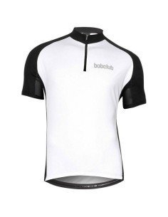 Maillot de ciclismo BOBCLUB en negro y blanco, comodidad y estilo para tus rutas
