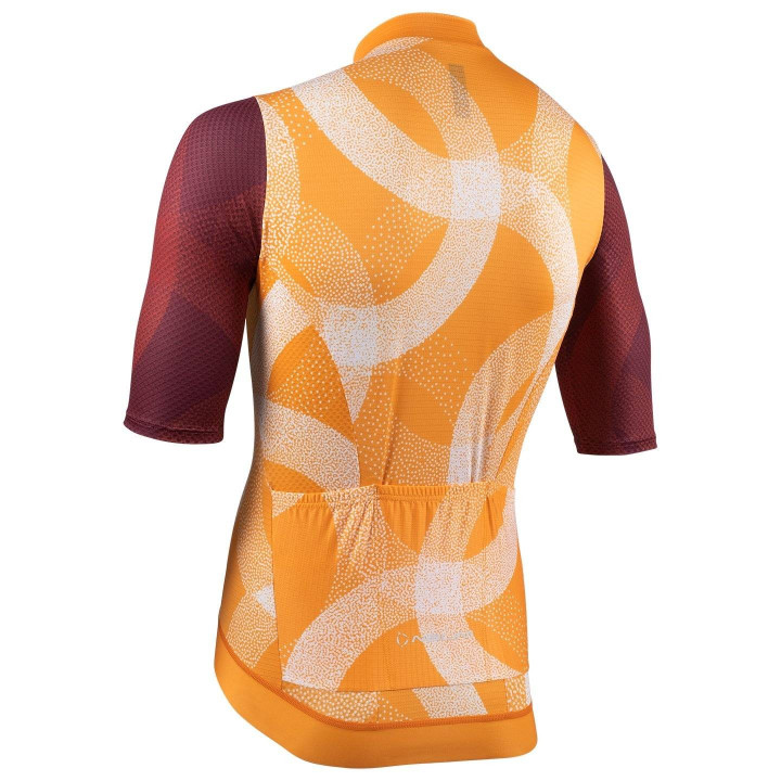 Maillot corto NALINI Minnesota naranja y rojo: estilo y comodidad para ciclistas
