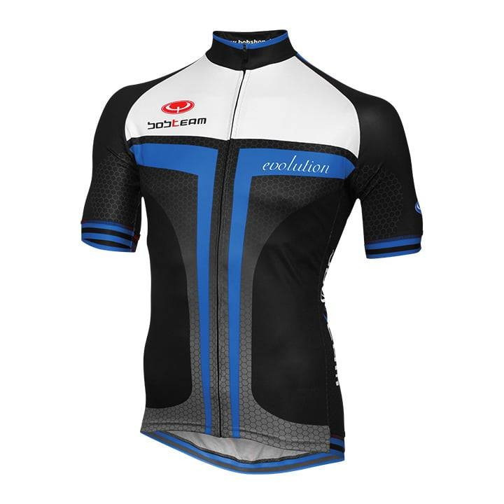 Maillot BOBTEAM Evolution 2.0 en azul y negro para ciclistas que buscan estilo y comodidad