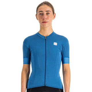 Maillot corto mujer Sportful azul: estilo y comodidad para tus rutas en bici