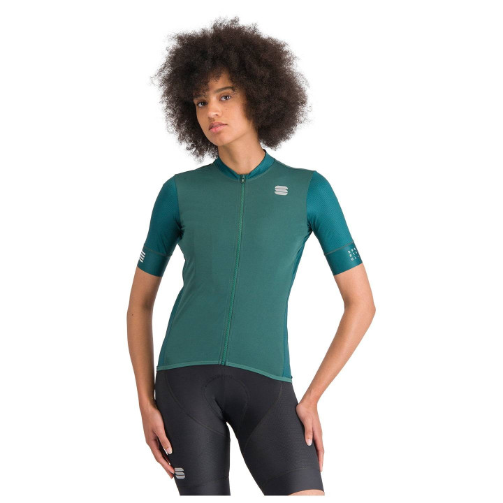 Maillot de ciclismo corto para mujer SPORTFUL SRK en verde, comodidad y estilo en tus rutas