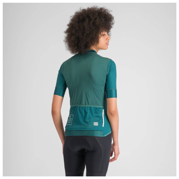 Maillot de ciclismo corto para mujer SPORTFUL SRK en verde, comodidad y estilo en tus rutas