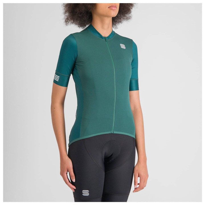 Maillot de ciclismo corto para mujer SPORTFUL SRK en verde, comodidad y estilo en tus rutas