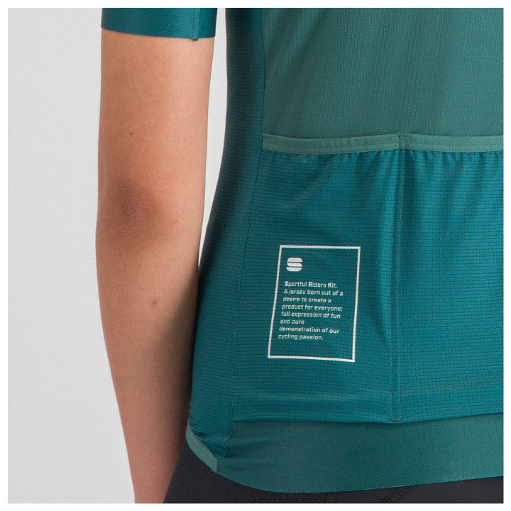 Maillot de ciclismo corto para mujer SPORTFUL SRK en verde, comodidad y estilo en tus rutas