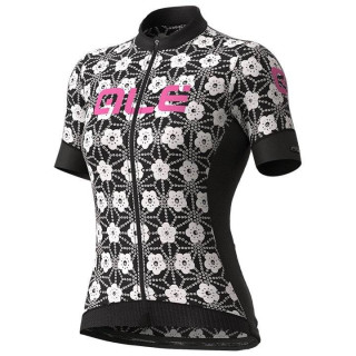 Maillot corto mujer ALÉ Garda en negro y blanco, comodidad y estilo para tus rutas