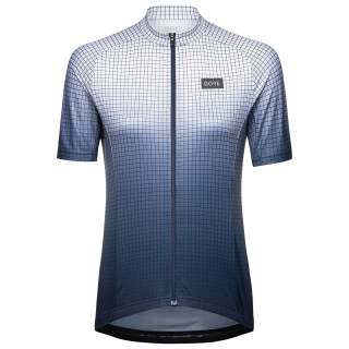 Maillot corto para mujer Grid Fade en azul oscuro y blanco de GORE WEAR, ideal para ciclistas