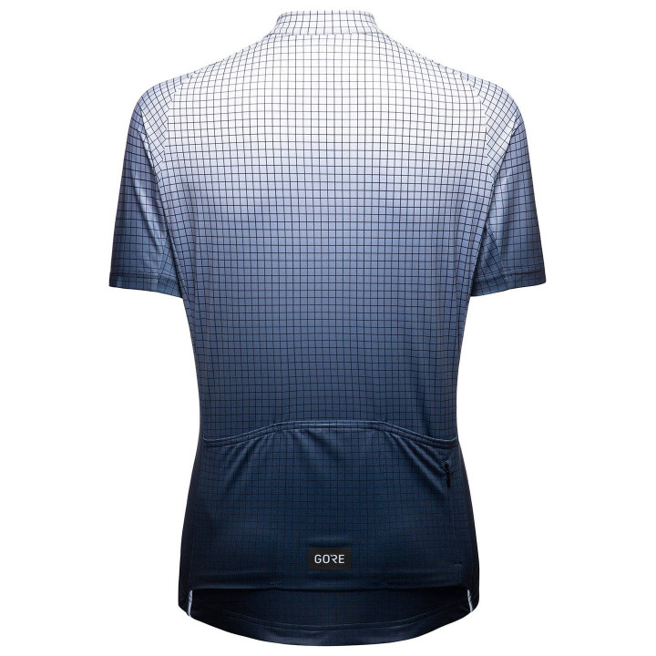 Maillot corto para mujer Grid Fade en azul oscuro y blanco de GORE WEAR, ideal para ciclistas