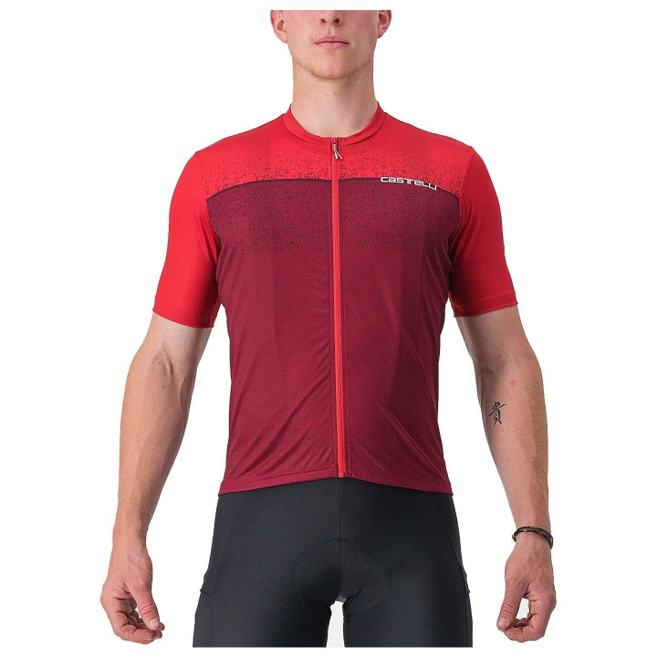 Maillot corto Castelli Unlimited Entrata rojo: comodidad y estilo para ciclistas