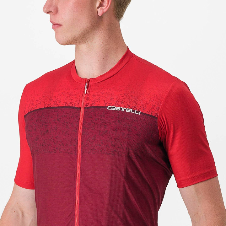 Maillot corto Castelli Unlimited Entrata rojo: comodidad y estilo para ciclistas