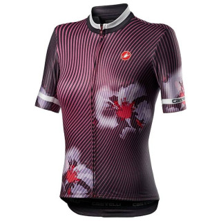 Maillot corto rojo para mujer de CASTELLI, ideal para primavera y ciclismo cómodo
