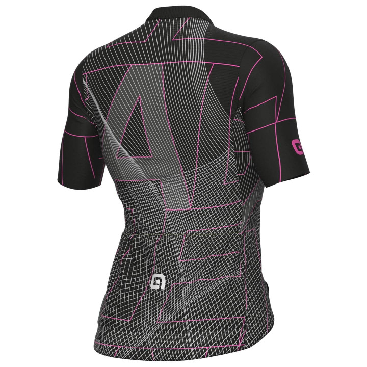 Maillot de ciclismo corto para mujer ALÉ Synergy negro: estilo y confort en cada pedalada