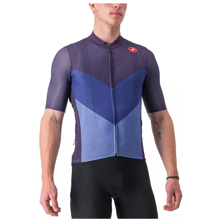 Maillot corto lila Endurance Pro 2 de CASTELLI para ciclistas que buscan confort y estilo