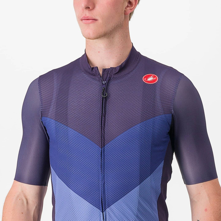 Maillot corto lila Endurance Pro 2 de CASTELLI para ciclistas que buscan confort y estilo