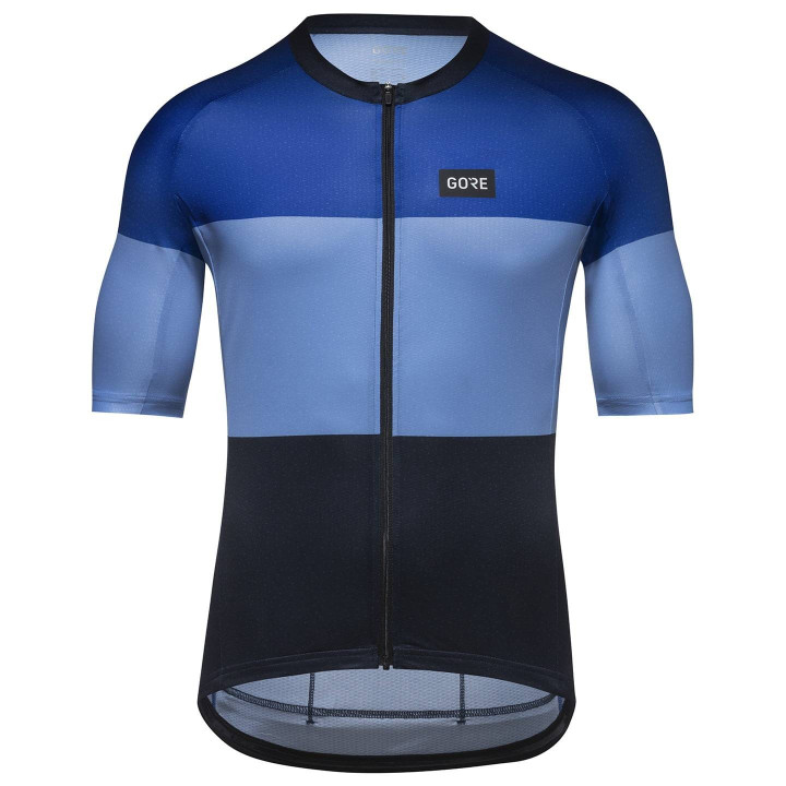 Maillot corto Spirit Stripes azul de GORE WEAR para ciclistas que buscan estilo y comodidad