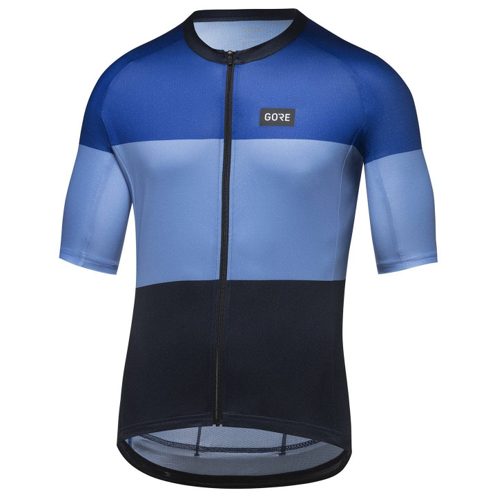 Maillot corto Spirit Stripes azul de GORE WEAR para ciclistas que buscan estilo y comodidad
