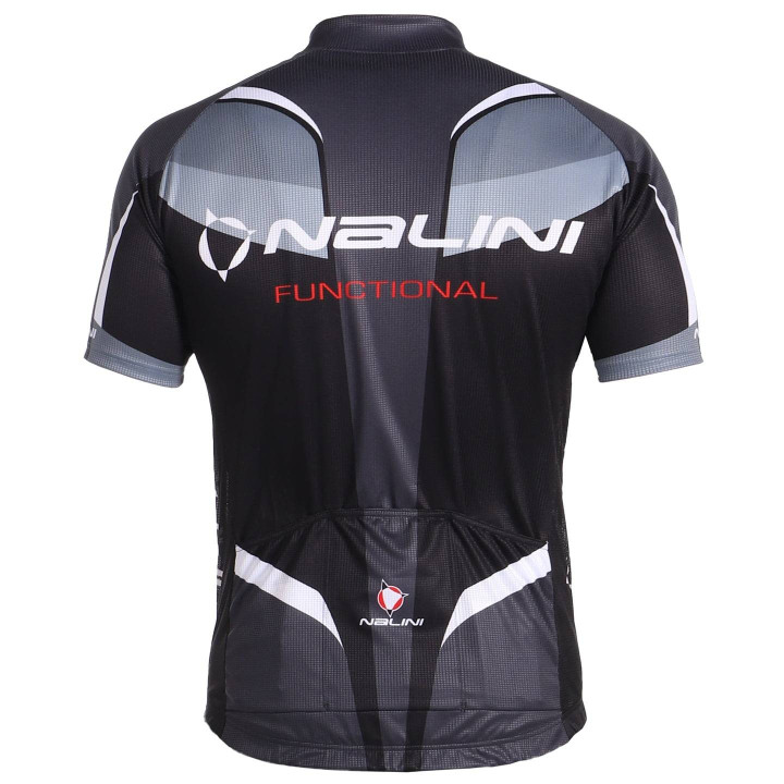 Maillot de ciclismo NALINI Gruppetto en negro y gris, ideal para mantenerte fresco y cómodo