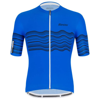 Maillot de Ciclismo Corto SANTINI Tono Profilo Azul para un Rendimiento Perfecto
