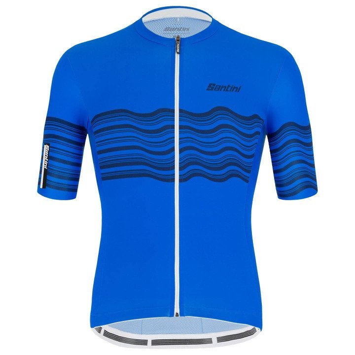 Maillot de Ciclismo Corto SANTINI Tono Profilo Azul para un Rendimiento Perfecto