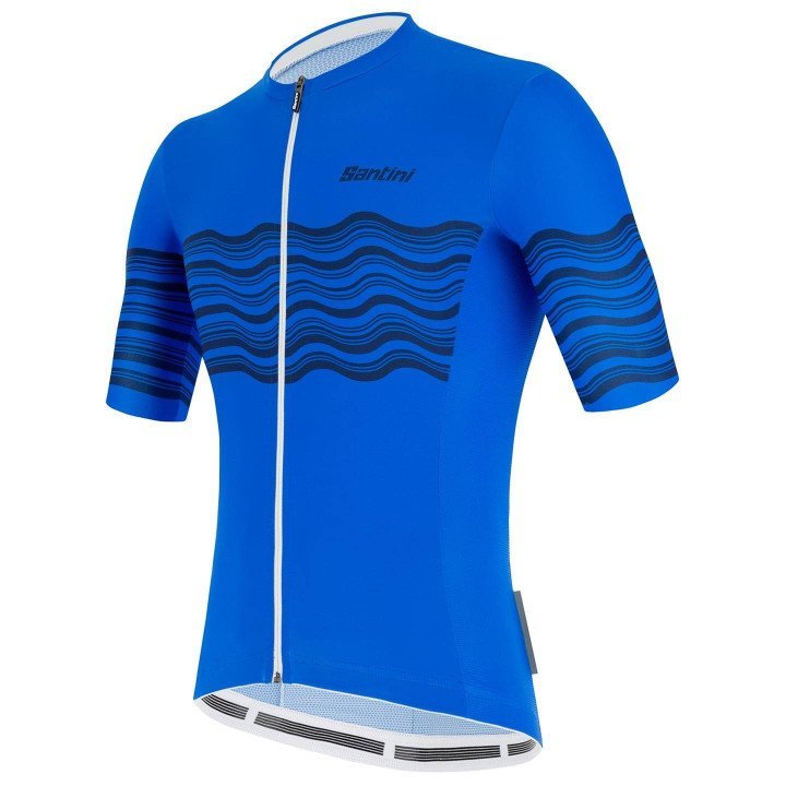 Maillot de Ciclismo Corto SANTINI Tono Profilo Azul para un Rendimiento Perfecto