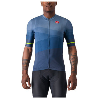 Maillot corto Orizzonte azul de CASTELLI: comodidad y estilo para ciclistas