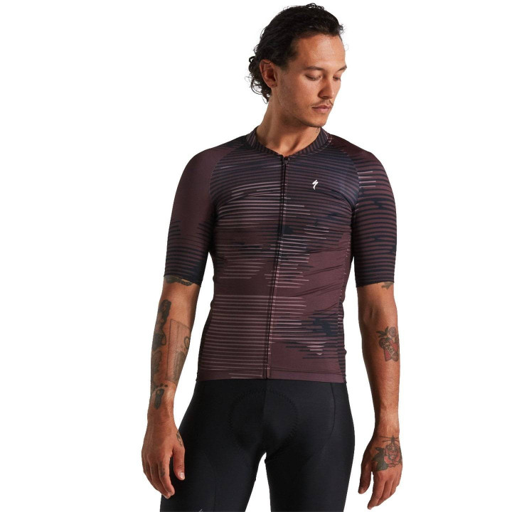 Maillot corto SL Blur marrón de SPECIALIZED: comodidad y estilo para tus rutas en bici