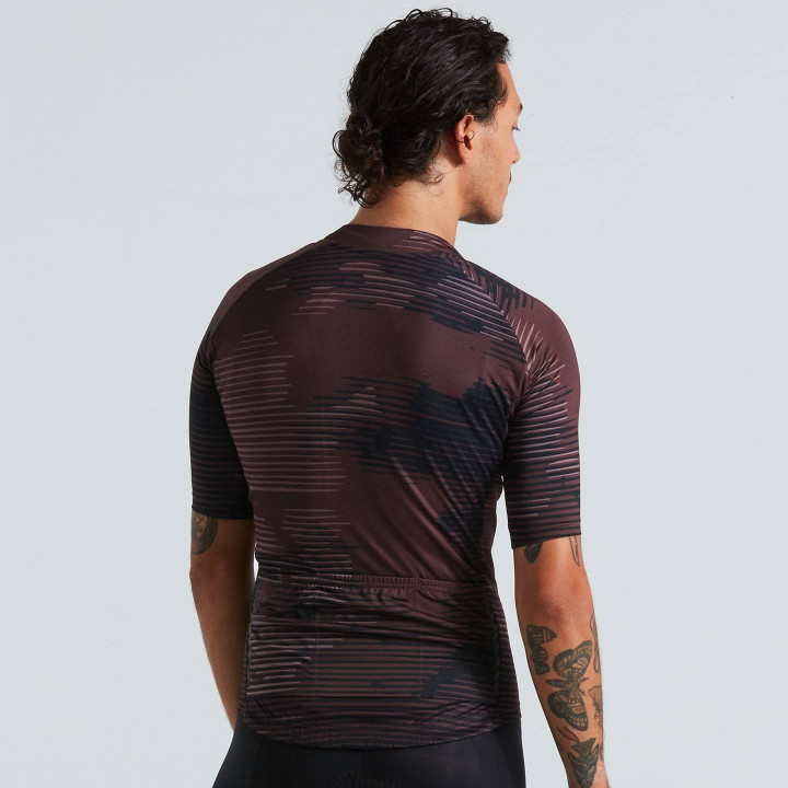 Maillot corto SL Blur marrón de SPECIALIZED: comodidad y estilo para tus rutas en bici