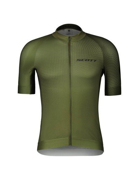 Maillot corto SCOTT RC Pro en verde y negro para ciclistas que buscan estilo y comodidad