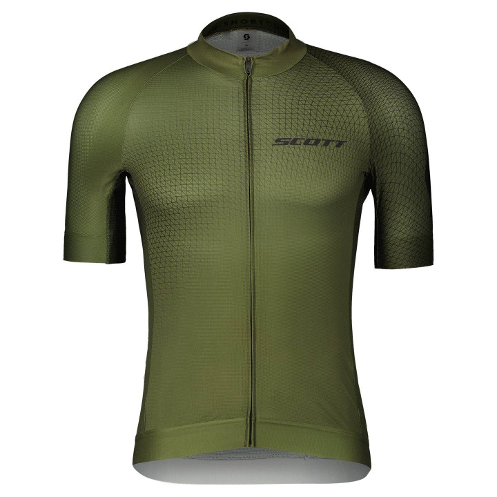 Maillot corto SCOTT RC Pro en verde y negro para ciclistas que buscan estilo y comodidad