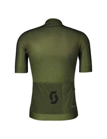 Maillot corto SCOTT RC Pro en verde y negro para ciclistas que buscan estilo y comodidad