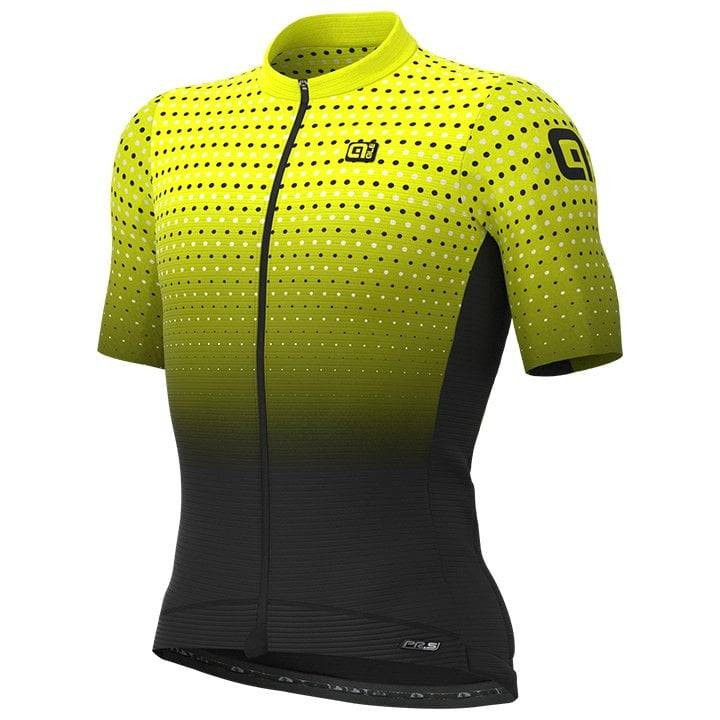 Maillot corto ALÉ Bullet negro y amarillo neón para ciclistas con estilo