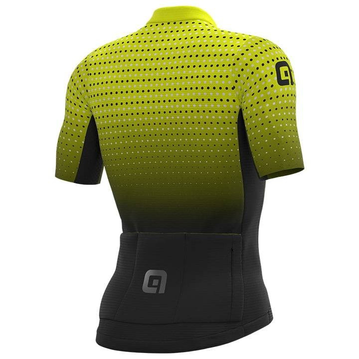 Maillot corto ALÉ Bullet negro y amarillo neón para ciclistas con estilo