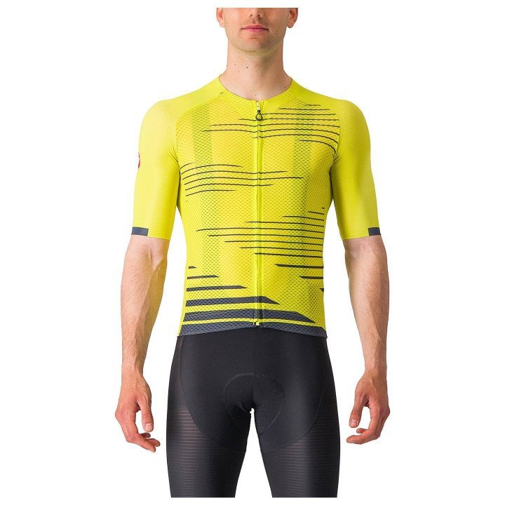 Camiseta de Ciclismo Castelli Climber's 4.0 Verde Neón: Frescura y Comodidad en Montaña