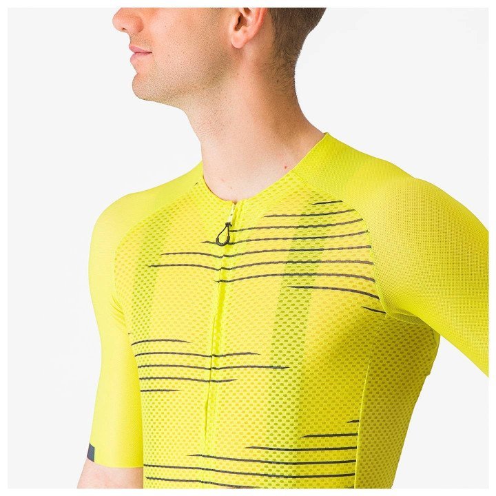 Camiseta de Ciclismo Castelli Climber's 4.0 Verde Neón: Frescura y Comodidad en Montaña