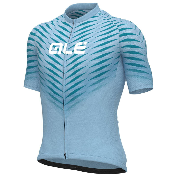 Maillot corto Thorn azul claro de ALÉ para ciclistas cómodos y estilosos