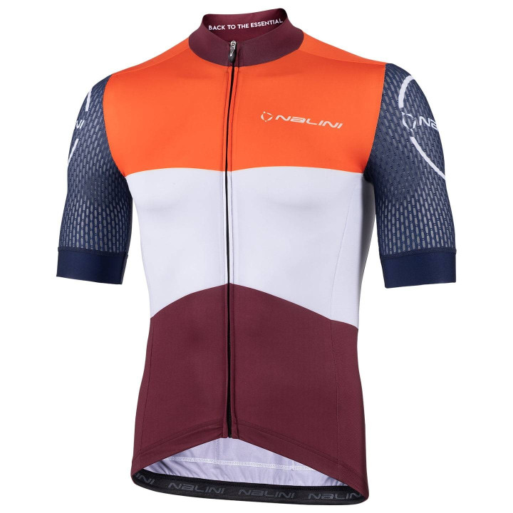 Maillot corto NALINI Hollywood en naranja-rojo, comodidad y estilo para tus rutas en bici