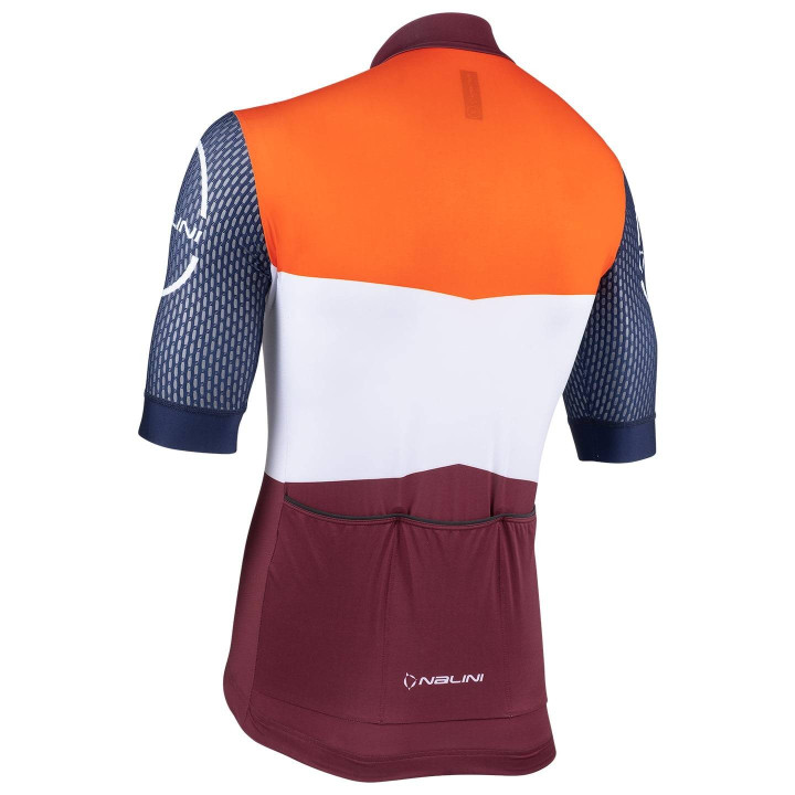 Maillot corto NALINI Hollywood en naranja-rojo, comodidad y estilo para tus rutas en bici